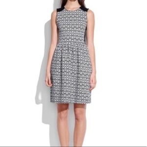 Madewell Diamond Jacquard Sleeveless Dress Pleated
